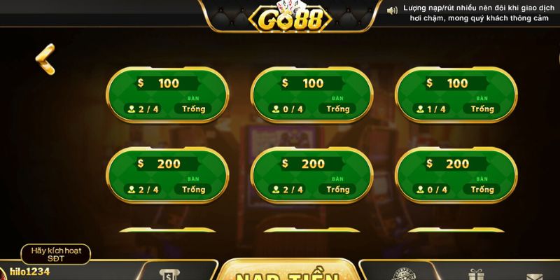 Game bài Go88 Baccarat hot nhất hiện nay